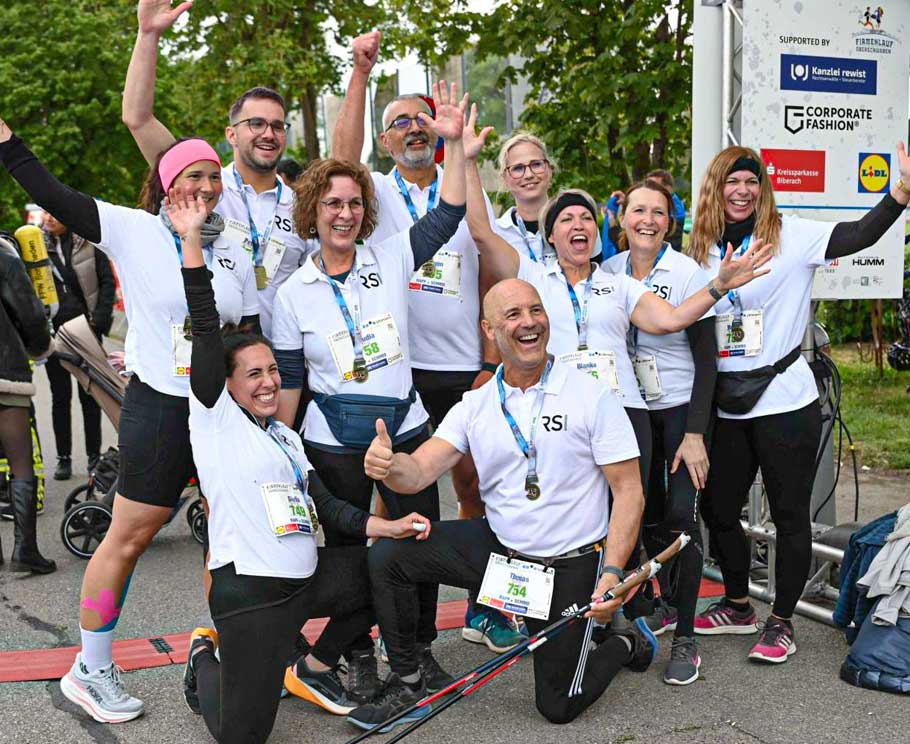 Das Team von RSI beim Firmenlauf Oberschwaben